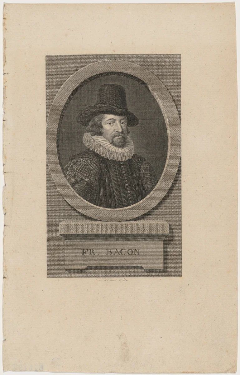 Francis Bacon by Remi-Henri-Joseph Delvaux, print, 1748-1823