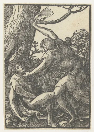 Kain doodt Abel by anonymous, print, 1518-1522