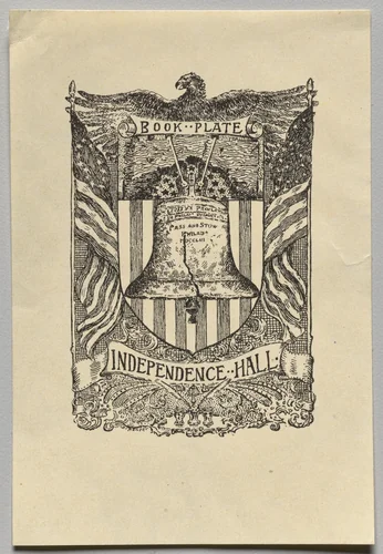 Bookplate: Independence Hall by Horace T. Carpenter, print