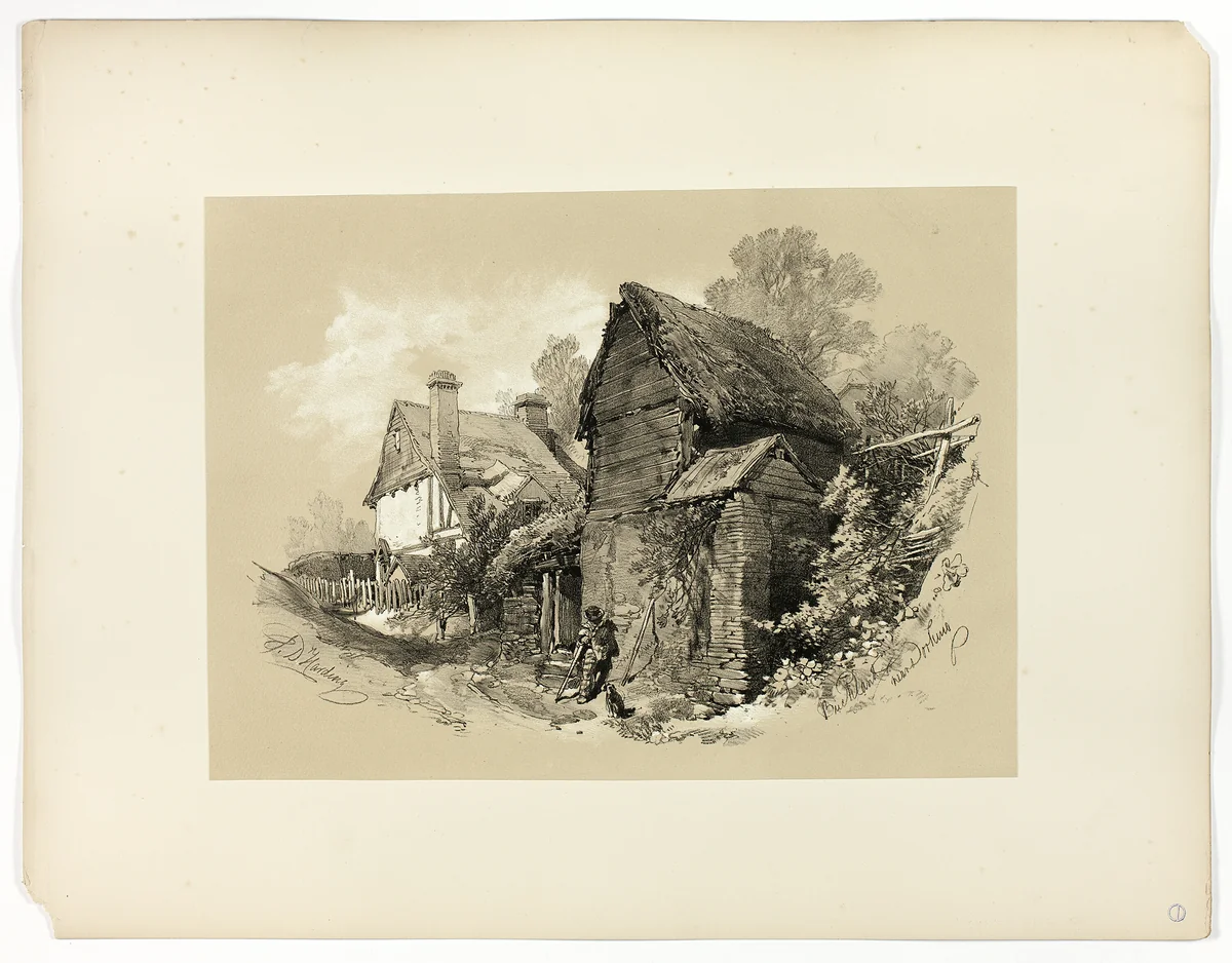 Buckland, Near Dorking, from Picturesque Selections by James Duffield Harding, print, 1859-1860