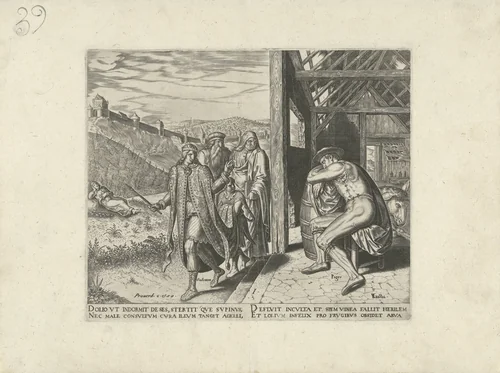 Luiaard ligt te slapen by Unknown, print, 1565