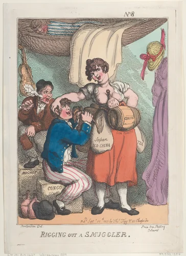 Rigging Out a Smuggler by Thomas Rowlandson, print, 1810