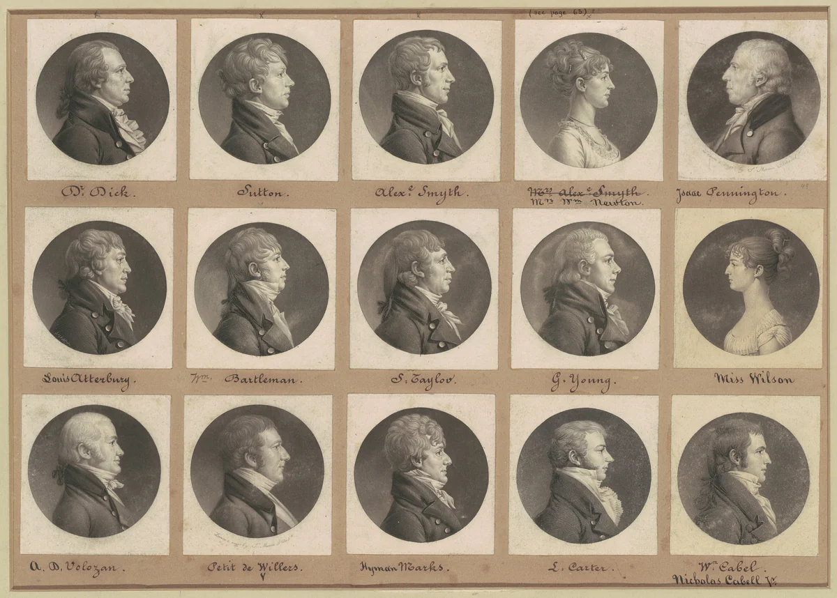 Saint-Mémin Collection of Portraits, Group 49 by Charles B. J. Févret de Saint-Mémin, volume, 1800-1808