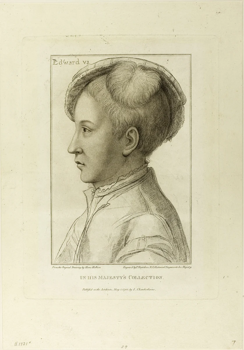 Edward VI by Francesco Bartolozzi, print, 1793
