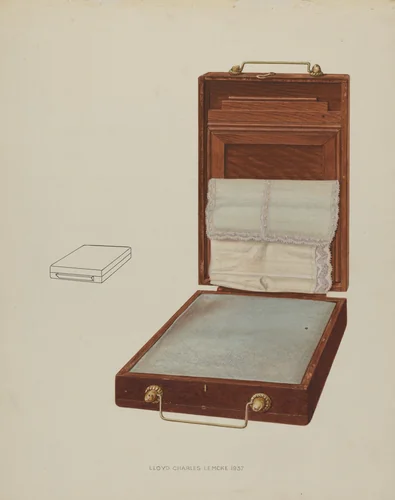 Pillow Sham Holder by Lloyd Charles Lemcke, index of american design, 1937