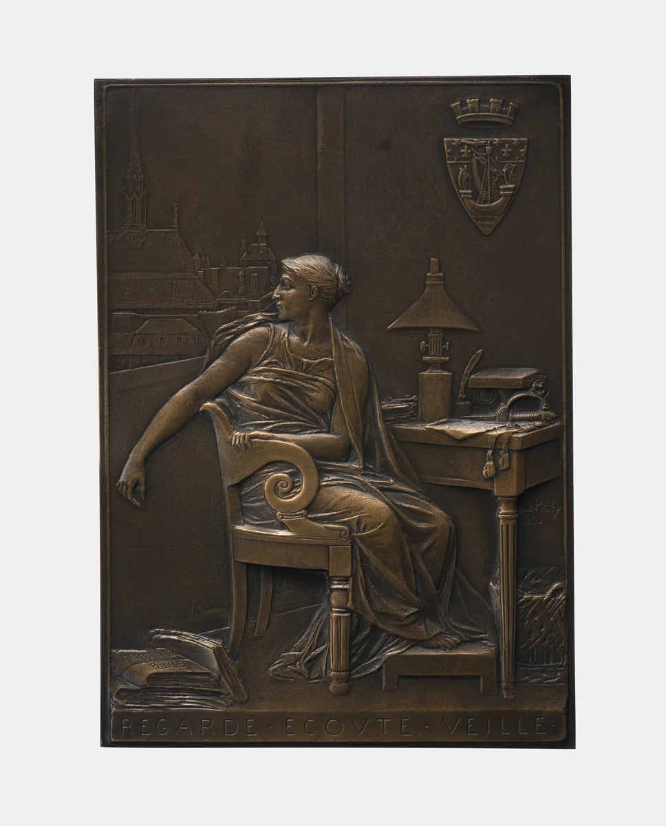 In Honor of Henry Lozé, Prefect of Police of Paris by Louis-Oscar Roty, metalwork, 1892