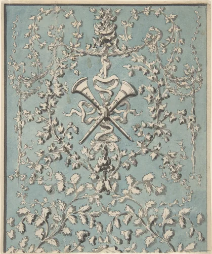 Design for Upright Decorative Panels by anonymous, drawing, 1700-1800