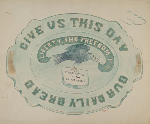 Bread Plate by Margaret Stottlemeyer, index of american design, 1935-1942