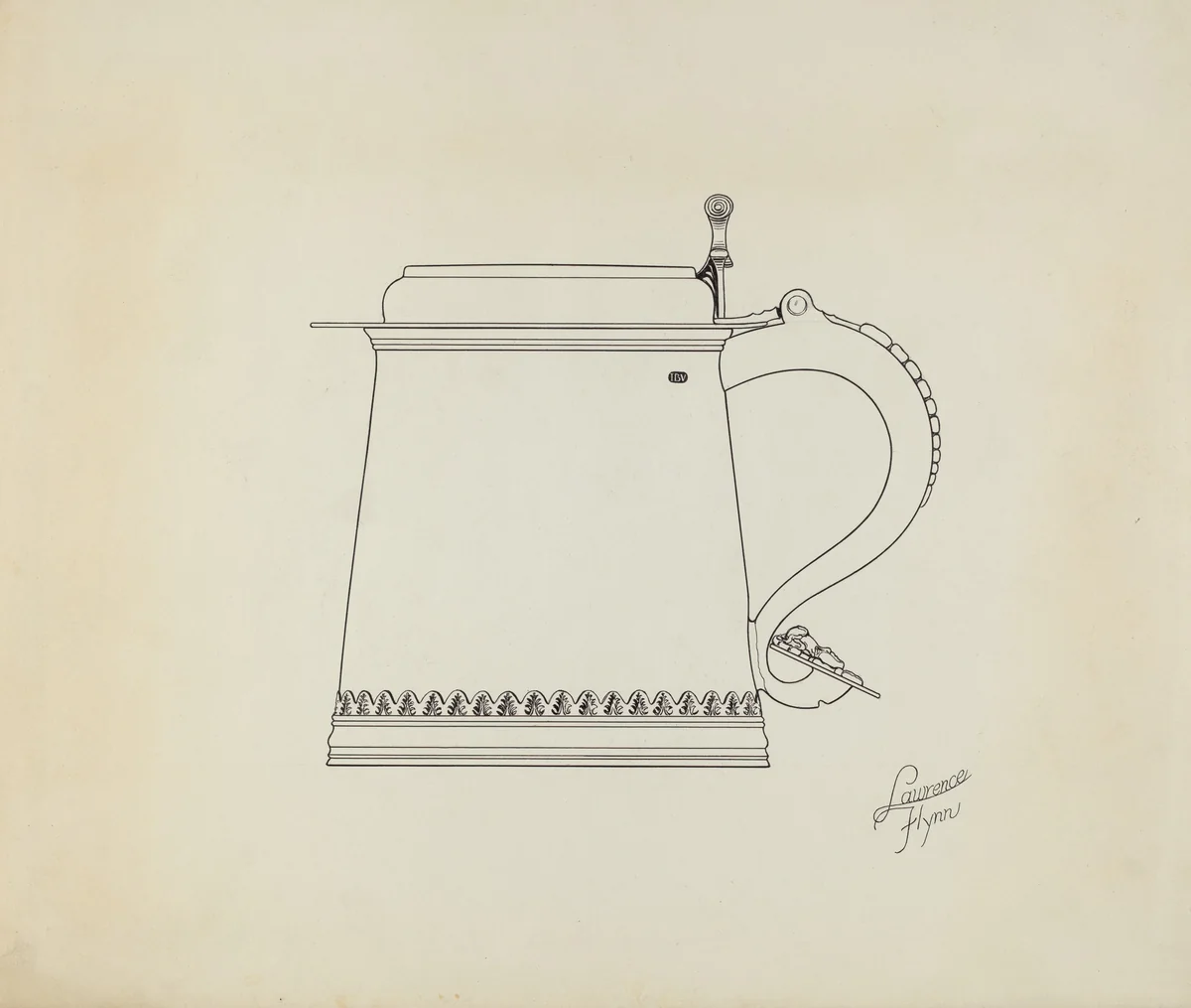 Silver Tankard by Lawrence Flynn, index of american design, 1938