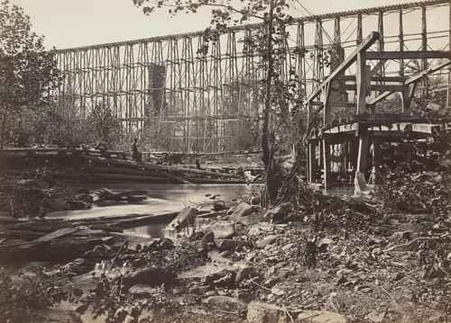 Trestle Bridge at Whiteside by George N. Barnard, photograph, 1864