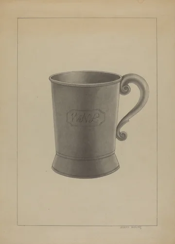 Britannia Mug by Joseph Wolins, index of american design, 1936