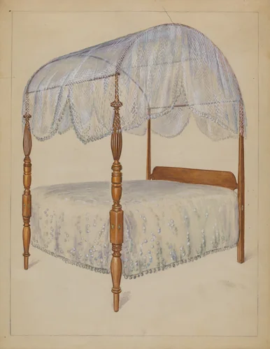 Bed by Bernard Gussow, index of american design, 1935-1942