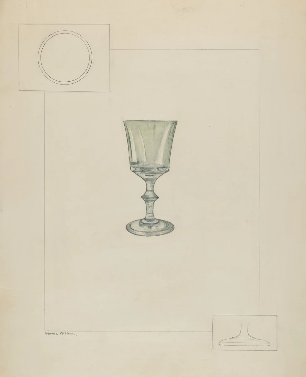 Whiskey Glass by Emma Wilson, index of american design, 1936