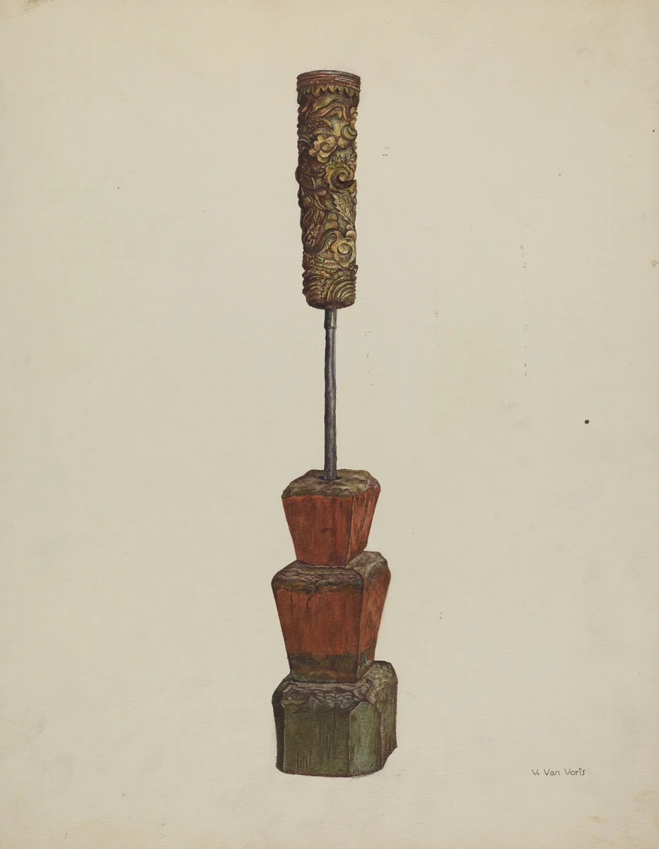 Receptacle for Peanut Oil by Vera Van Voris, index of american design, 1939