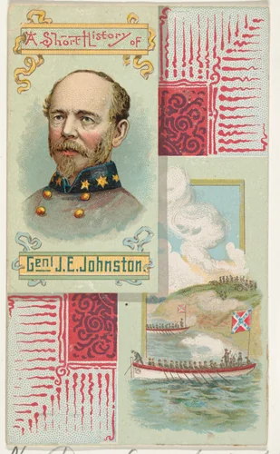 A Short History of General J. E. Johnston, from the Histories of Generals series (N114) issued by W. Duke, Sons & Co. to promote Honest Long Cut Smoking and Chewing Tobacco by W. Duke, Sons & Co., print, 1888