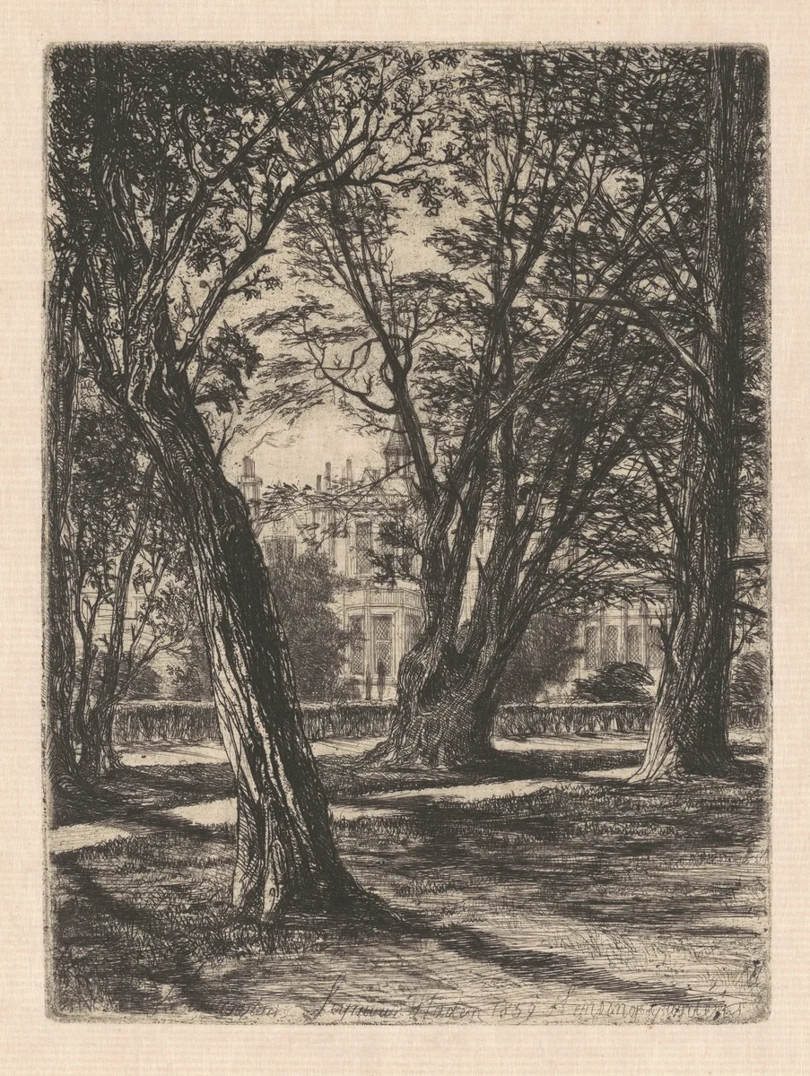 Kensington Gardens, No. 1 by Francis Seymour-Haden, print, 1859
