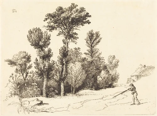 Petit Bosquet au Chasseur by Jean Jacques de Boissieu, print, 1772