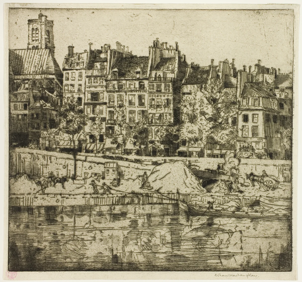Quai de l'Hotel de Ville, Paris by Donald Shaw MacLaughlan, print, 1900