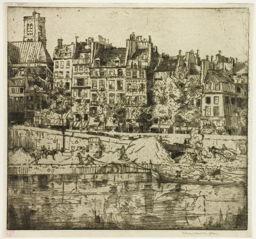 Quai de l'Hotel de Ville, Paris by Donald Shaw MacLaughlan, print, 1900