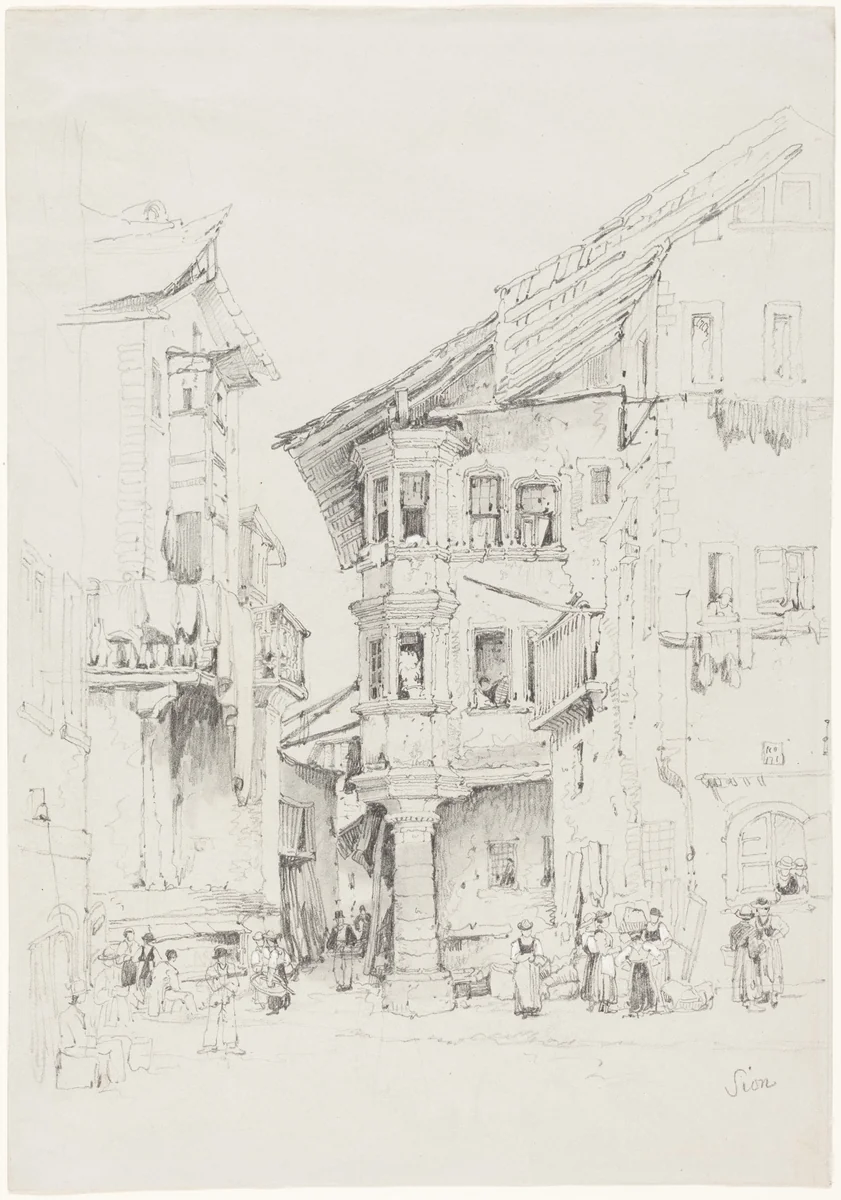 Sion by Samuel Prout, drawing, 1830