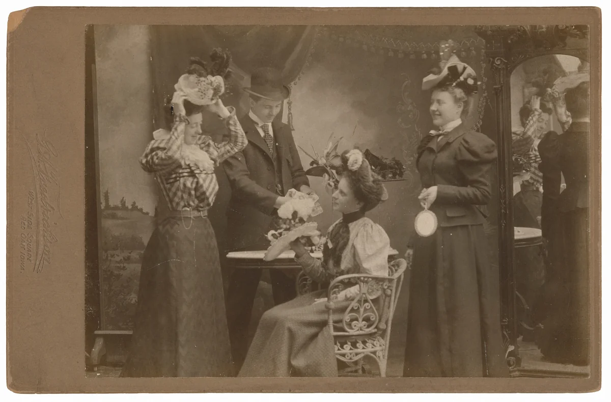 Portrait of a Ladies' Hat Salesman by Gustaf A. Frederickson, photograph, 1891-1901