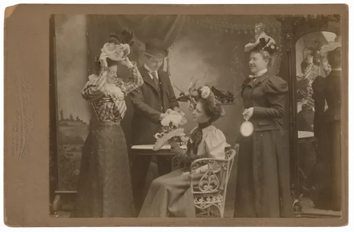 Portrait of a Ladies' Hat Salesman by Gustaf A. Frederickson, photograph, 1891-1901