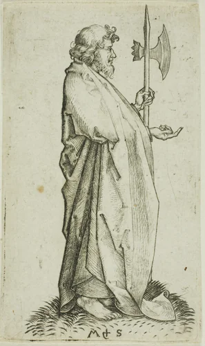 St. Matthias, from Apostles by Martin Schongauer, print, 1450-1491