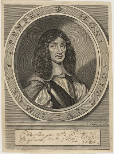 Charles II by William Faithorne, print, 1616-1691