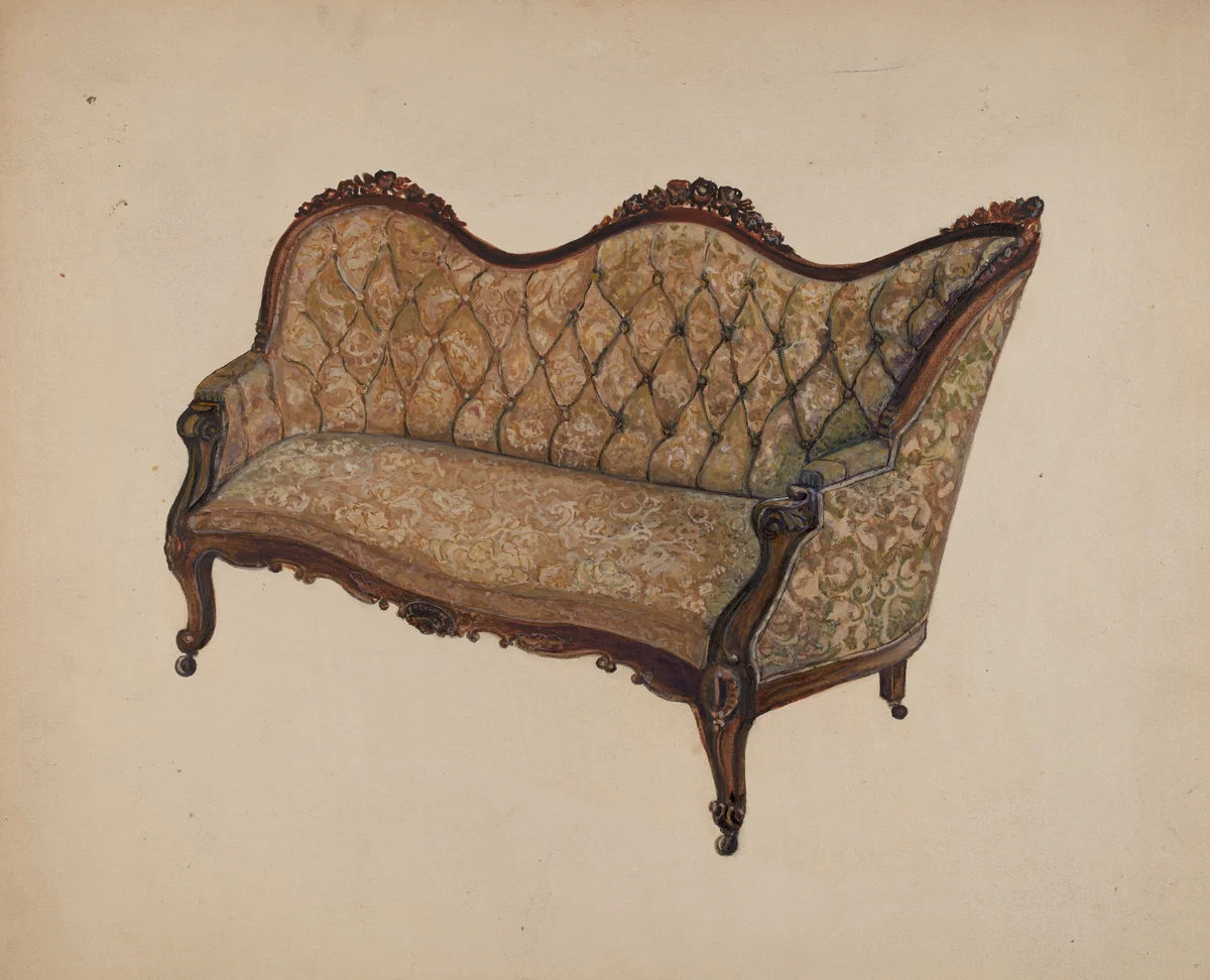 Settee - Sofa by Edna Crenshaw Rex, index of american design, 1937