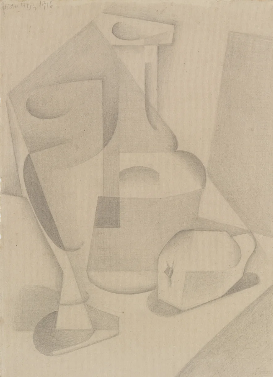 Still Life by Juan Gris, drawing, 1916