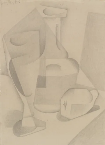 Still Life by Juan Gris, drawing, 1916