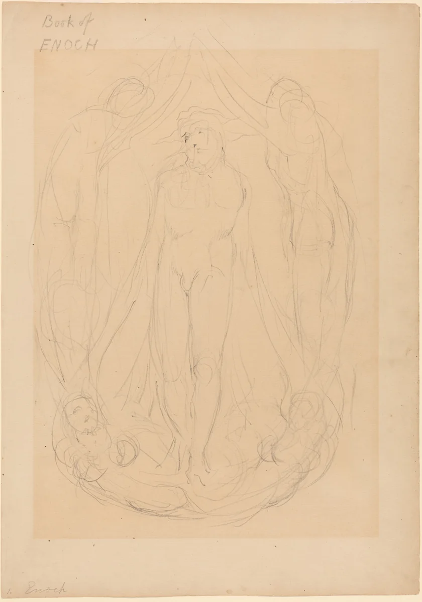 The Vision of the Lord of Spirits by William Blake, drawing, 1824-1827