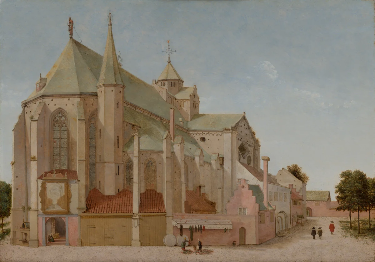 The Mariaplaats with the Mariakerk in Utrecht by Pieter Saenredam, painting, 1659