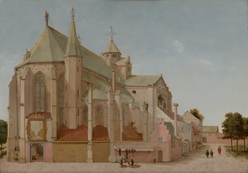 The Mariaplaats with the Mariakerk in Utrecht by Pieter Saenredam, painting, 1659