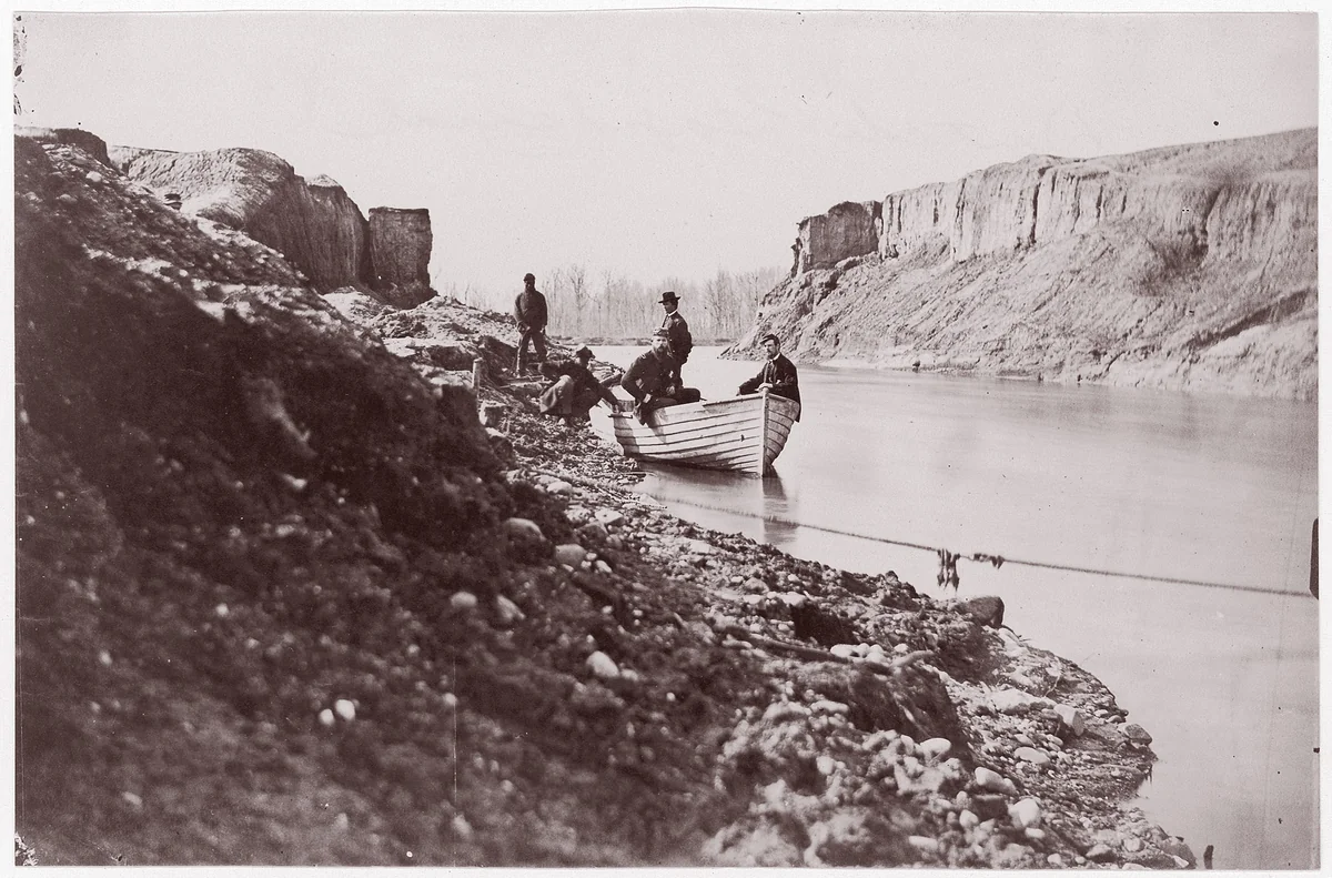 White House Landing, Pamunkey River by Timothy O'Sullivan, photograph, 1861-1865