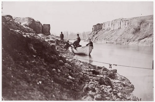 White House Landing, Pamunkey River by Timothy O'Sullivan, photograph, 1861-1865