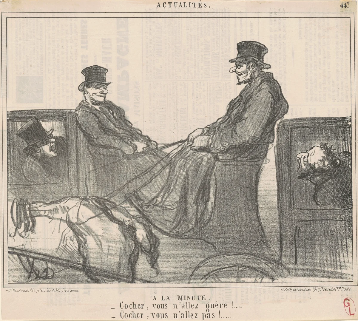 A la minute by Honoré Daumier, print, 1857
