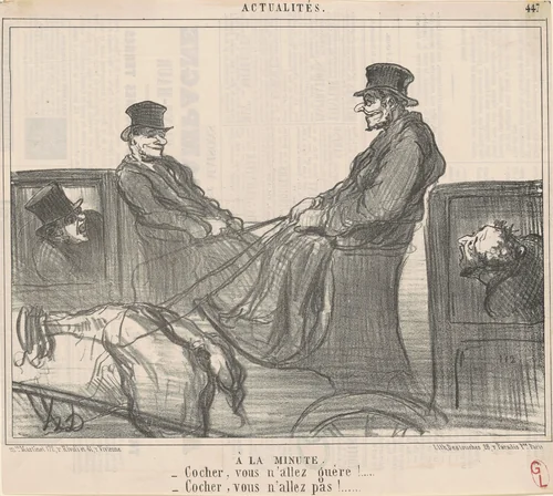 A la minute by Honoré Daumier, print, 1857