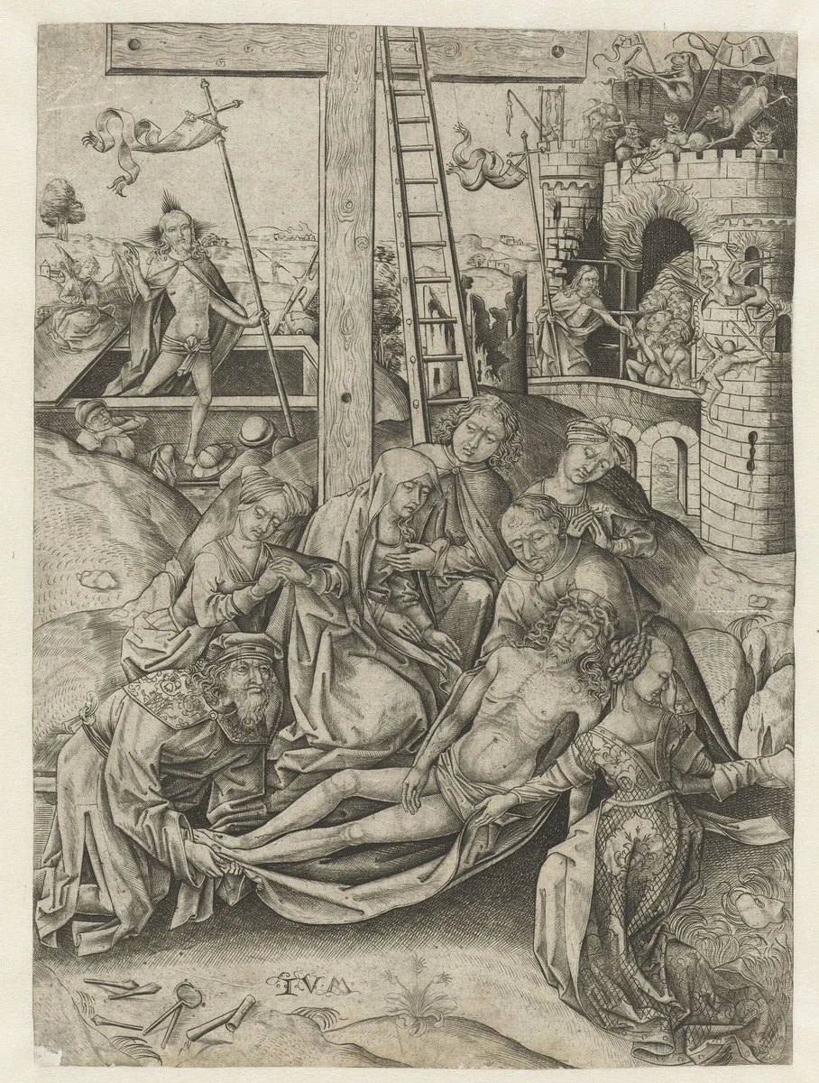 Bewening van Christus by anonymous, print, 1450-1503