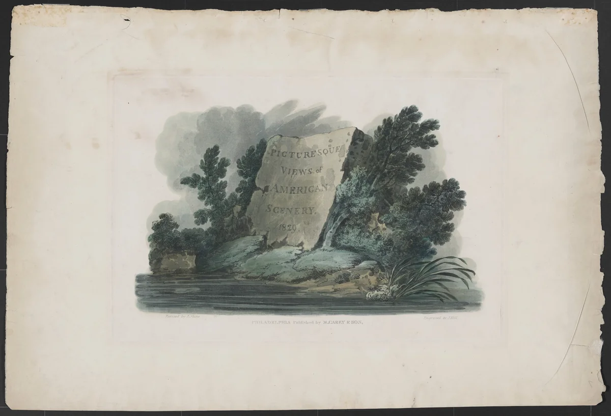 Title Page for the series "Picturesque Views of American Scenery" by John Hill, print, 1820