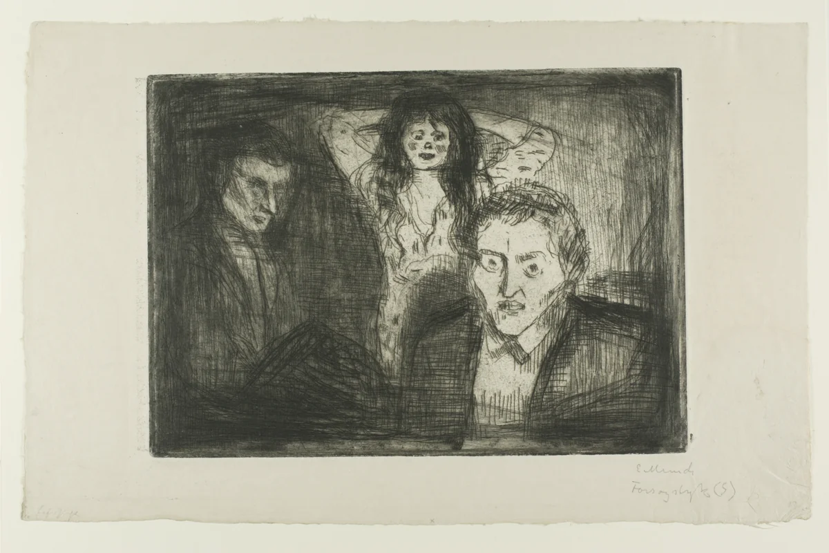 Jealousy by Edvard Munch, print, 1914