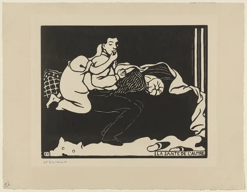 The Other's Health (La Santé de l’Autre) from Intimacies (Intimités) by Félix Vallotton, print, 1897