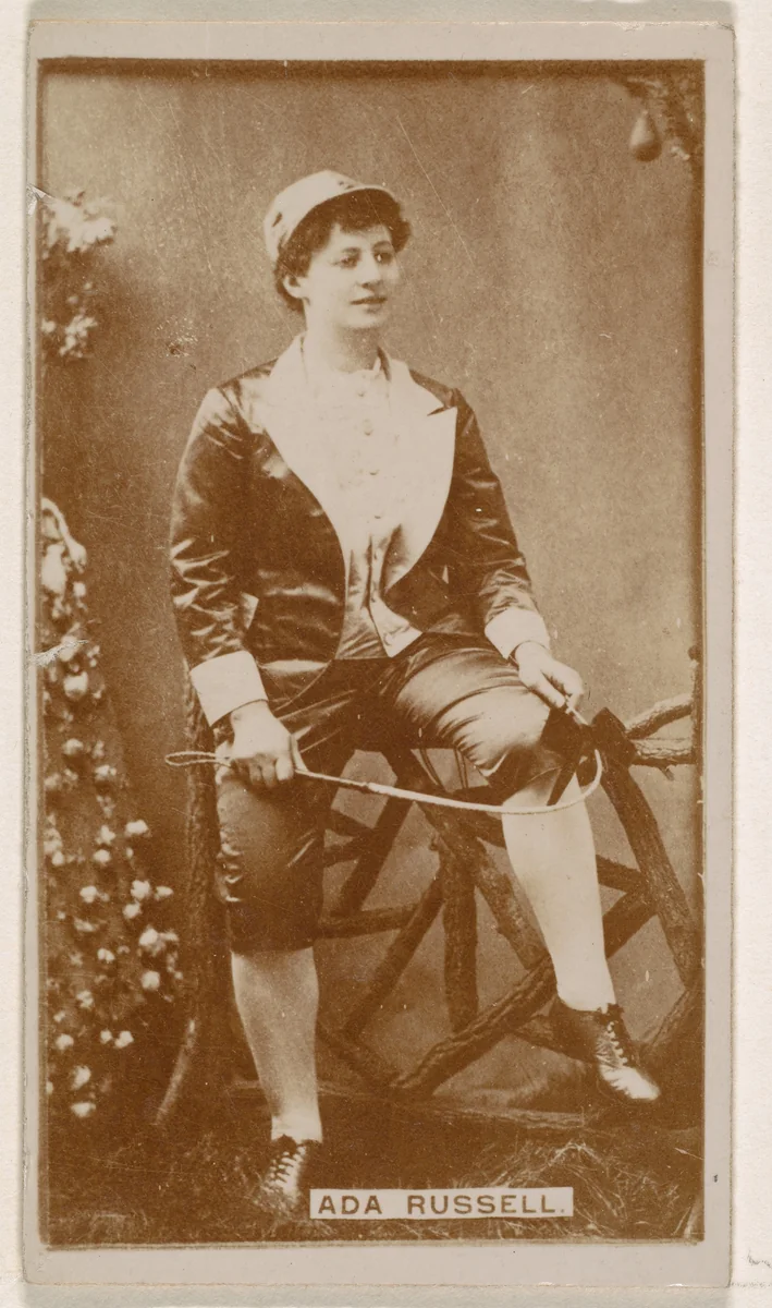 Ada Russell, from the Actresses series (N245) issued by Kinney Brothers to promote Sweet Caporal Cigarettes by Kinney Brothers Tobacco Company, photograph, 1890