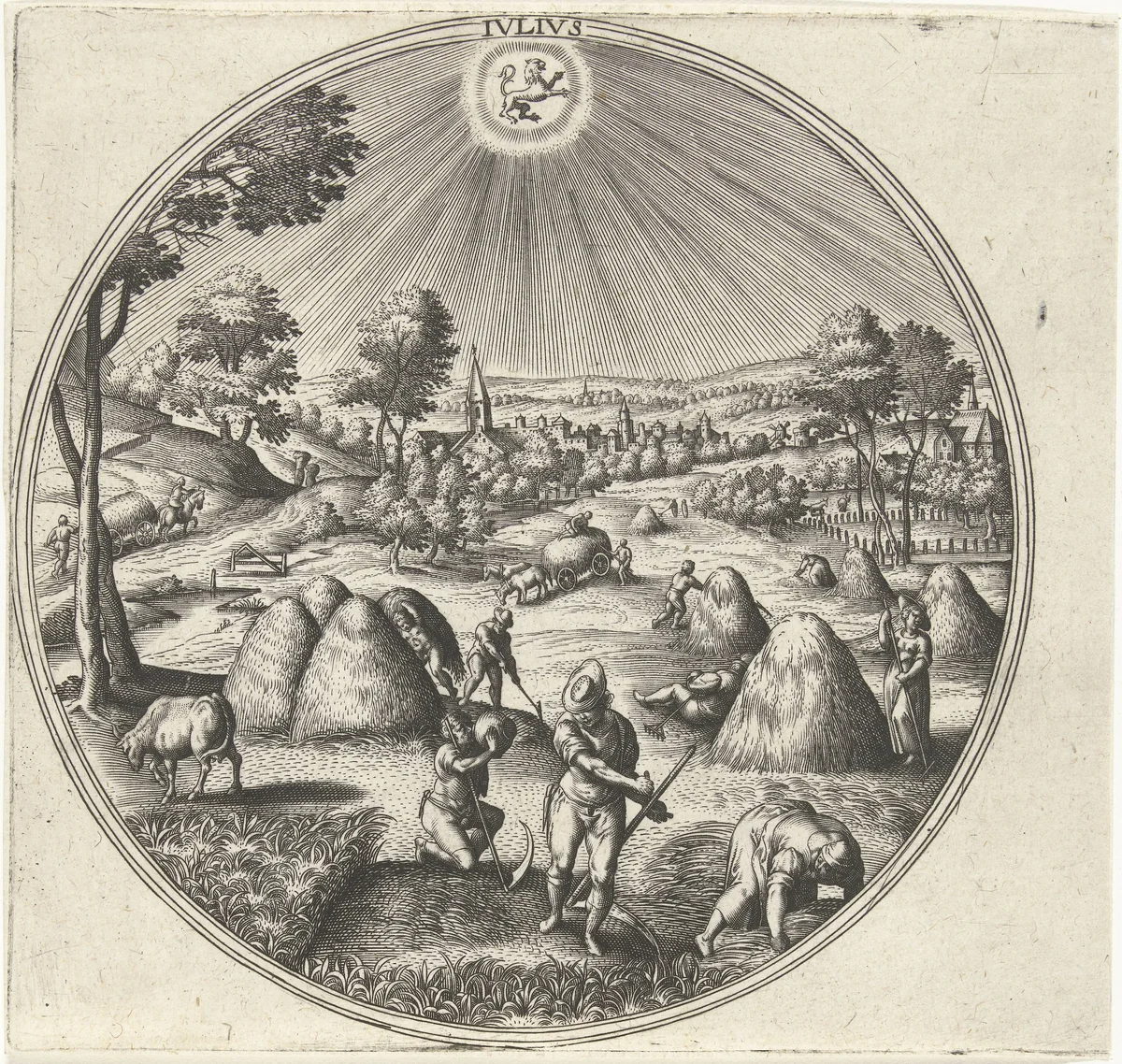 Juli by Adriaen Collaert, print, 1578-1582