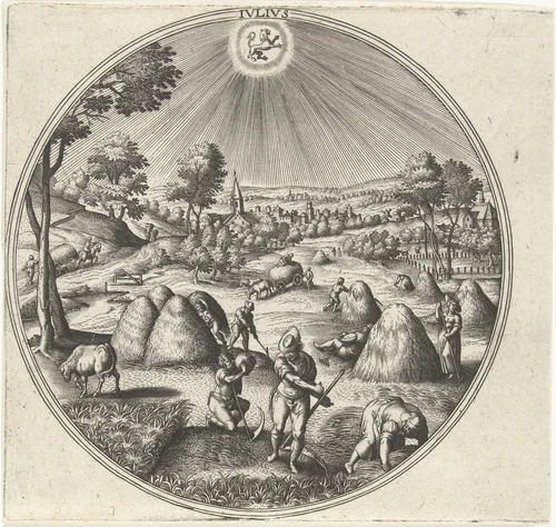 Juli by Adriaen Collaert, print, 1578-1582