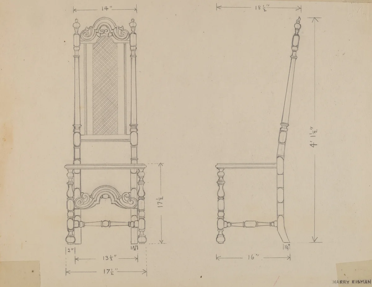 Side Chair by Harry Eisman, index of american design, 1936