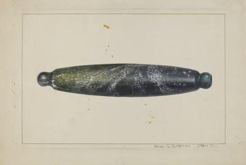 Glass Rolling Pin by Amos C. Brinton, index of american design, 1938