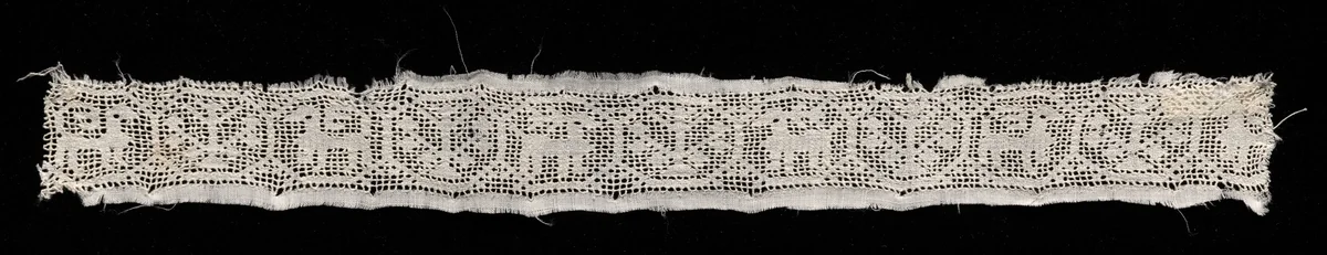 Needlepoint (Drawnwork or Punto Tirato) Lace Insertion by Unknown, textile, 1500-1599