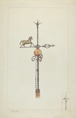 Weather Vane by Edward L. Loper, index of american design, 1937