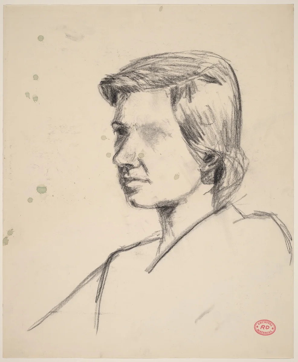 Untitled [portrait] by Richard Diebenkorn, drawing, 1955-1967